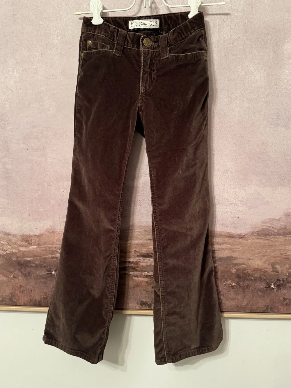 Vintage GAP Kids Velvet Flare Jeans / Size 7 Slim